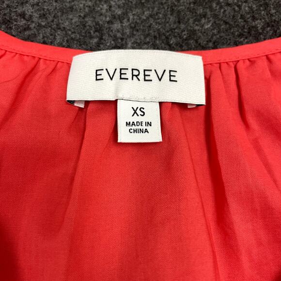 Evereve Juliana Coral Dress XS Cayenne Embroidered Lace Ruffle - Picture 8 of 16